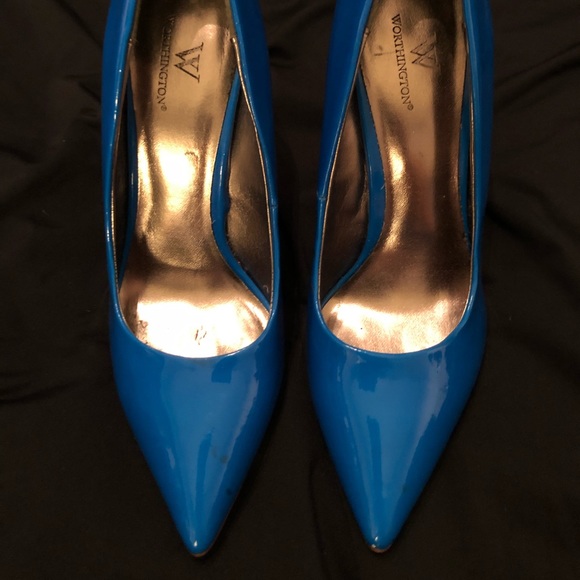 neon blue pumps